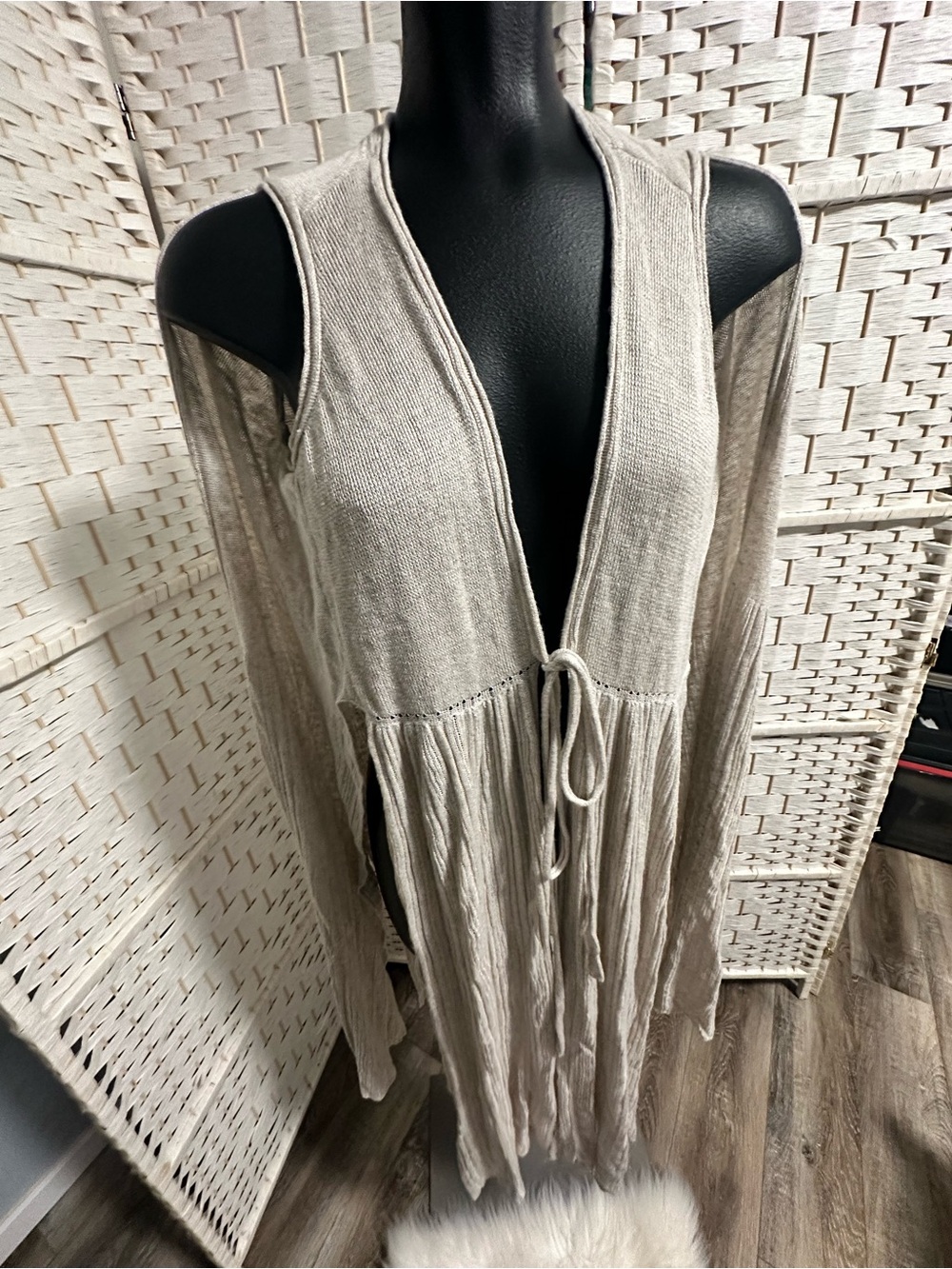 Free People Tie-Front long vest